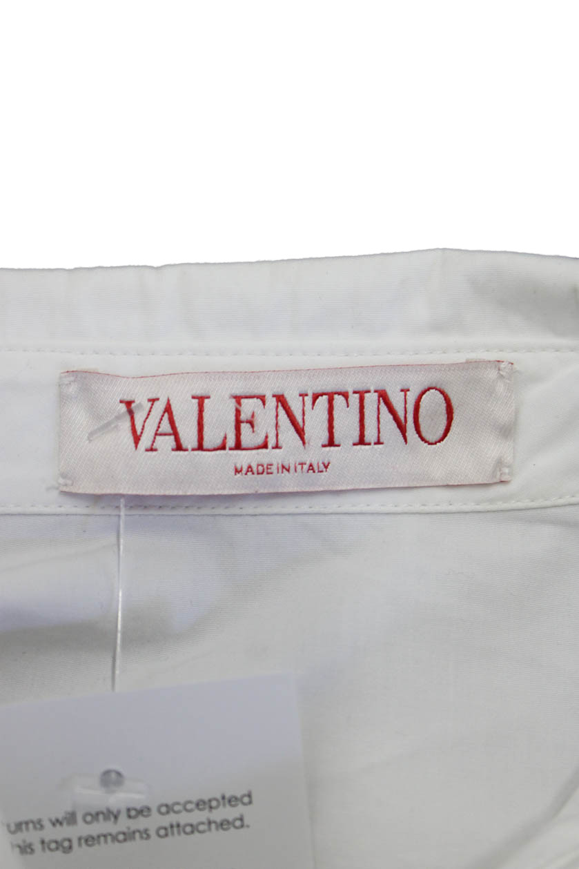 Valentino Women Basic Button-Up White Collared Co… - image 5