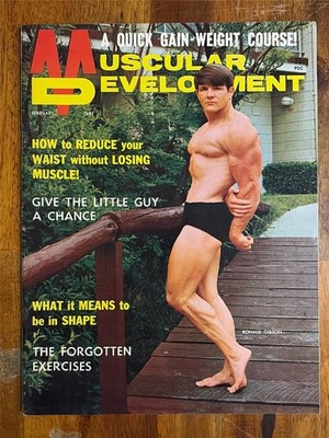 MUSCULAR DEVELOPMENT bodybuilding muscle magazine RONALD GIBSON/Arnold 2-71