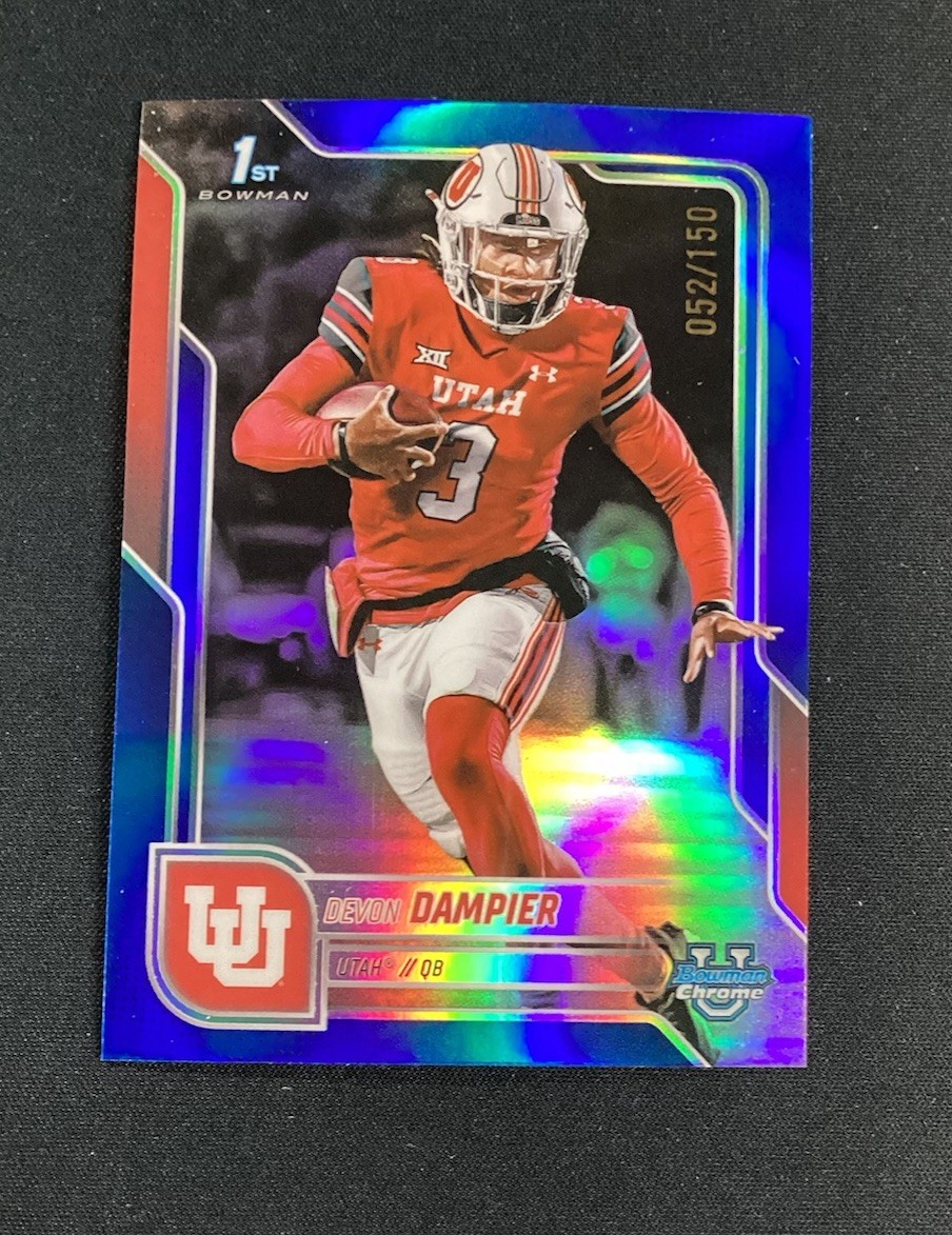 2025 Bowman University Chrome Devon Dampier 1st Bowman Blue /150