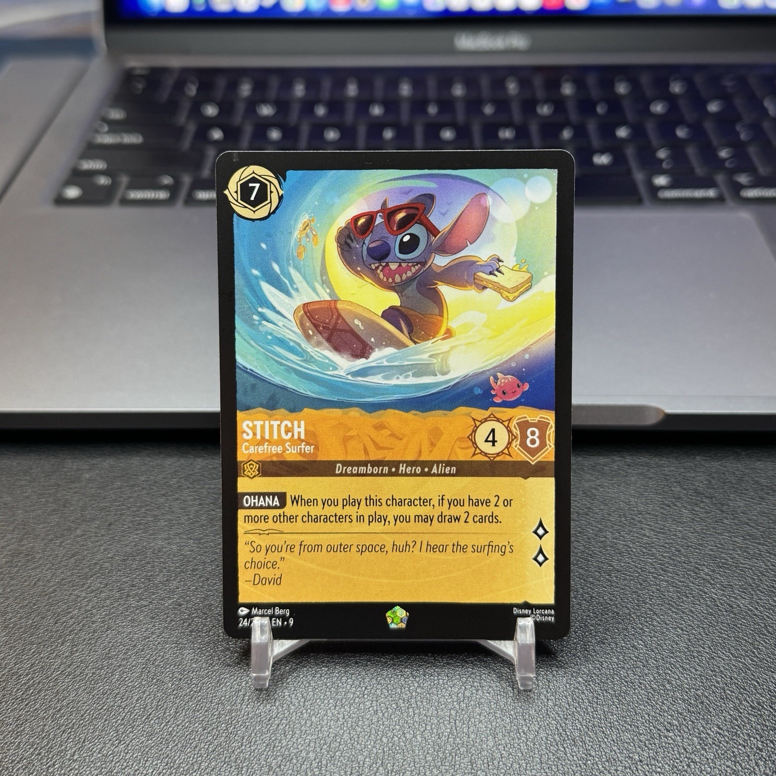 Stitch - Carefree Surfer 24/204 Lorcana Fabled Regular Legendary NM/M