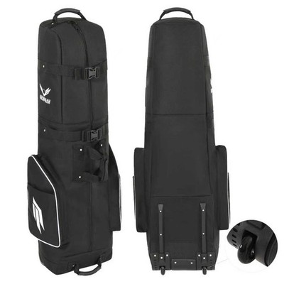 Golf Travel Bag for Airlines with Wheels, Lockable Zipper and Shoes Compartme...