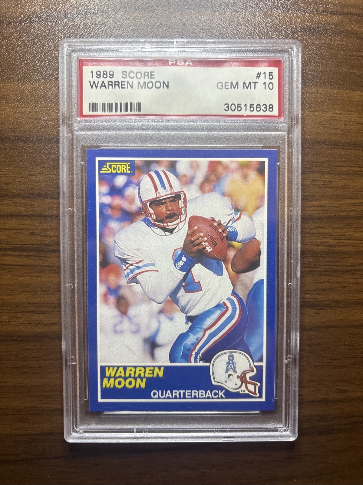 1989 Score warren moon rookie card psa 10