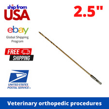 Punta per trapano osseo 2,5 mm TITANIUM COATED attacco rapido strumento chirurgico ortopedico