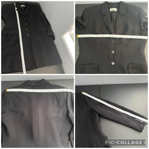 Vintage Casual Corner Long Blazer Women's Sz M Black Business Classic Formal - Picture 7 of 7