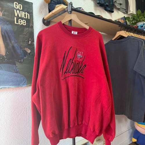 Vintage 90s Nebraska Huskers Embroidered Crewneck