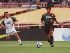 Player Jorge Salcedo Los Angeles Galaxy keeps the ball from Felipe- Old Photo
