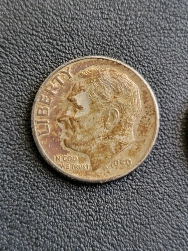 1959 Roosevelt Dime 90% Silver