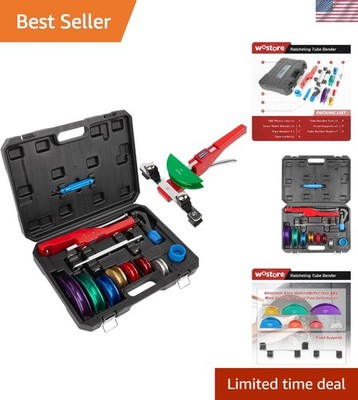 Tube Bender Kit Includes 1/4-7/8 Sizes Refrigeration Ratcheting Tubing bender...