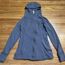 Lululemon Every Journey Hoodie Jacket Womens Sz 10 Moonwalk Asymmetric Full Zip