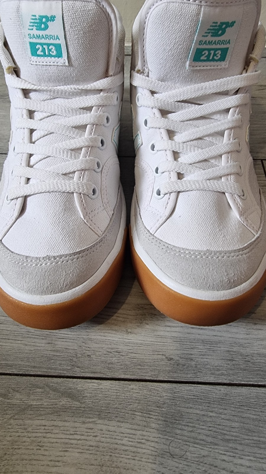 New Balance Numeric 213 Samarria Brevard Trainers UK 6.5 White Teal Gum image 6