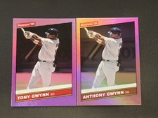 2020 Panini Donruss #218 Anthony Gwynn & Tony Gwynn BOTH VARIATIONS PINK HOLO