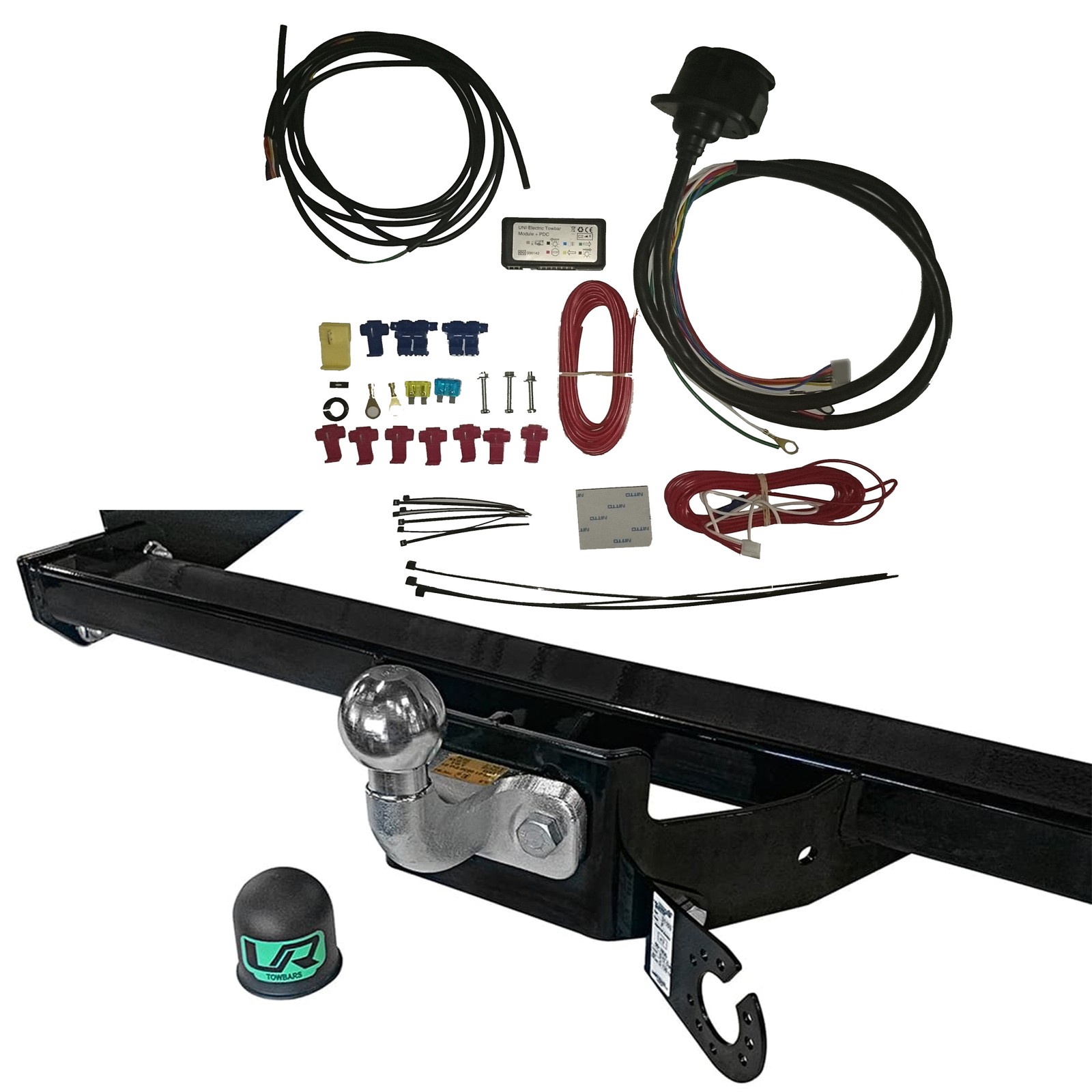 Fixed Flange Towbar+13P Universal Wiring With PDC Module For Tata VAN 7-