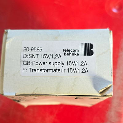 Telecom Behnke AC/DC-Adapter 15V 1,2A FW7556/15 20-9585 schwarz