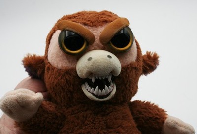 Feisty Pets Monkey Grandmaster Funk Stuffed Animal Plush Toy Happy Angry 8''