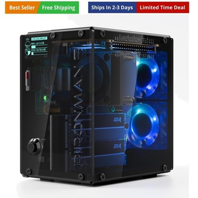 Pironman 5-MAX Dual NVMe M.2 SSD PCIe PC Case for Raspberry Pi 5 NAS RAID 0/1...