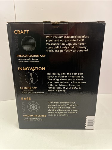 New GrowlerWerks UKeg 64 oz coltivatore birra gassato in acciaio inox pressurizzato - Foto 4 di 6