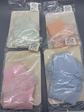 Vintage Frilly 90s Anklets Socks Girls 5-6.5 Toddler Nylon Lace Ruffle Cuff USA