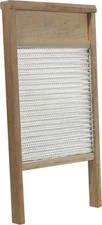 NEW BEHRENS BWBG12 LARGE GALVANIZED DOUBLE FACE METAL & WOOD WASHBOARD 12 X 24 