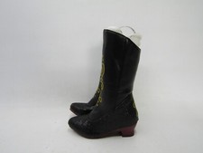 Disney Store Size 7/8 ANNA Boots FROZEN Youth Girls Shoes Black Gold