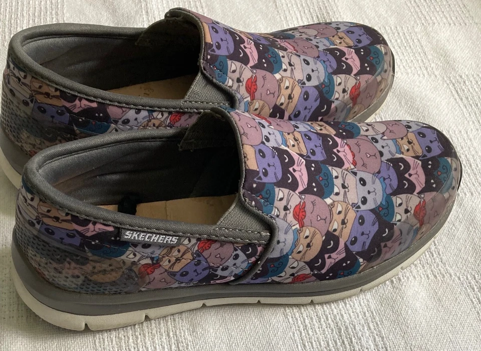 Zapatillas Skechers Cat Work Pro antideslizantes con estampado de gato para mujer talla 8,5 77257 Foto 3 de 4