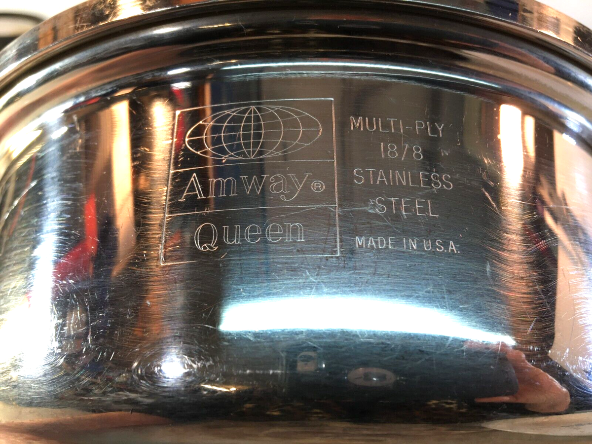 Amway Queen 18/8 Multi-Ply Stainless Steel Cookware 3 Pans 2