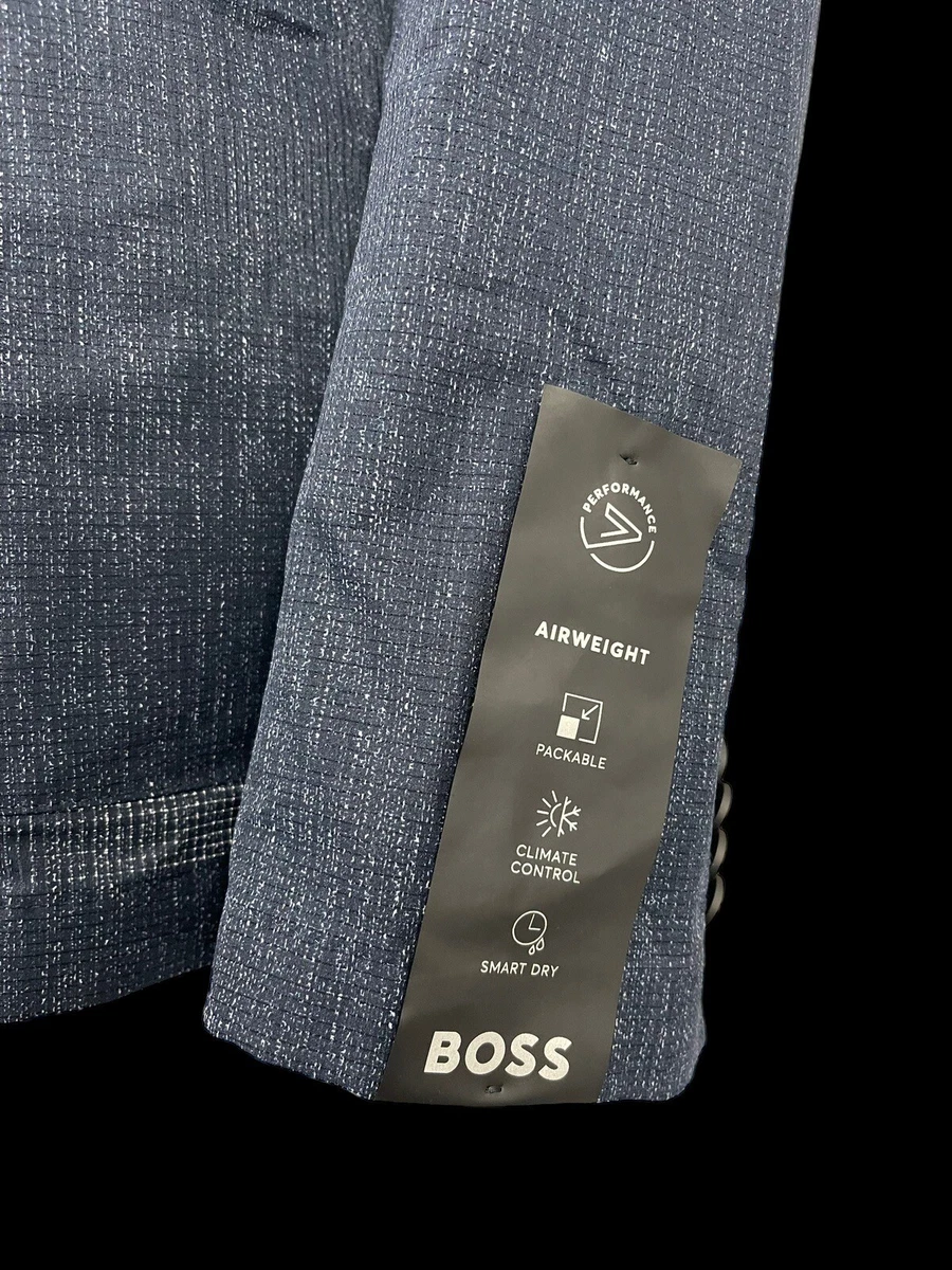Hugo Boss Travel Blazer Jacket 46R EU56 Airweight Packable Lightweight Blue