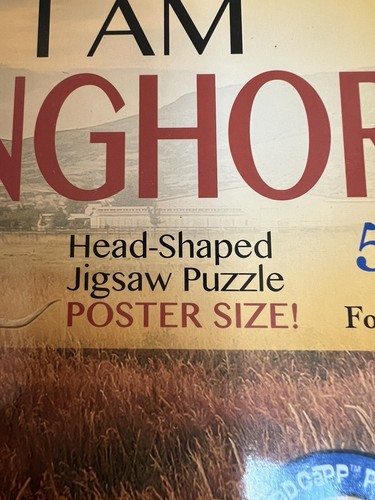 I Am Longhorn Madd Capp Head Shaped Puzzle 550 Pieces Cow Steer Sealed - Picture 5 of 11