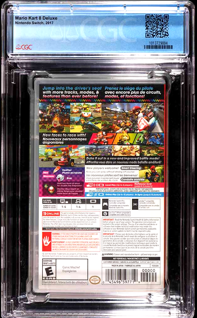 MARIO KART 8 DELUXE [NFR] (NINTENDO SWITCH) CGC 9.9 A++ FIRST