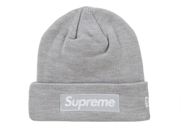 Taille OS   Bonnet Supreme New Era Box Logo (FW24) gris bruyère (FW24) Heat