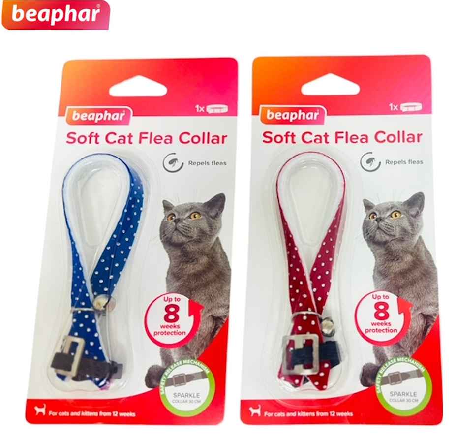 PACK BEAPHAR SPARKLE SOFT CAT FLEA COLLAR WEEK PROTECT BELL