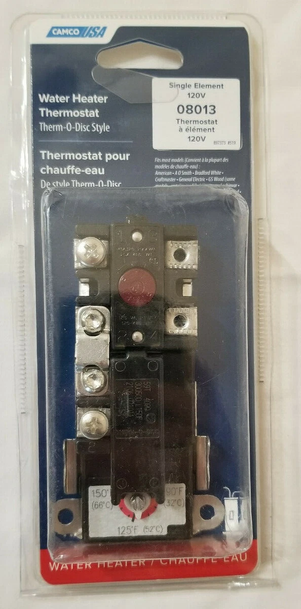 New Camco Single Element 120 V Volt Water Heater Thermostat 08013  Therm-O-Disc | eBay
