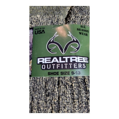 Realtree Outfitters All Season Socks Size 9-13 5% Wool 2 Pair Navy And Green - Picture 6 of 7