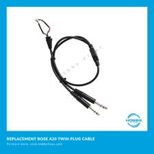 Replacement GA Twin Plug Cable for Bose A20 Aviation Headset