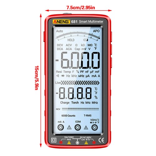 6000 Counts Smart LCD Digital Multimeter AC DC Voltage Tester Resistance Meter - Picture 7 of 11