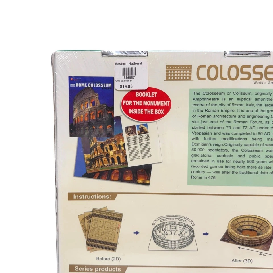 Kit Modelo Puzzle 3D 131 Piezas - Rompecabezas Coliseo Romano Foto 3 de 4