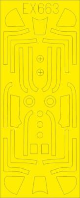 MW22 Eduard EX663 P-51D TFACE 1/48 MASK for EDUARD