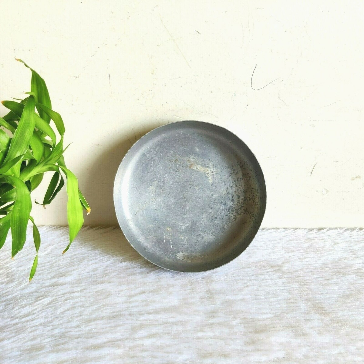 1960s Vintage Old Aluminium Small Plate Kitchen Decorative