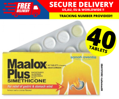 Maalox Plus Simethicone For Relief of Gastric & Stomach Wind 40'S