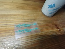 Autocollant autocollant autocollant signature x2 vinyle signature blanche ーーーーー