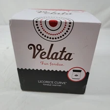 Velata Fun Fondue Licorice Curve Warmer W 4 Forks BNIB Scentsy