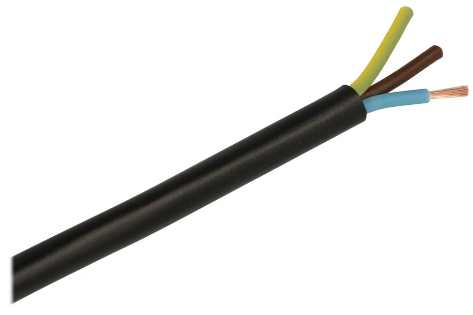 SCHLAUCHLEITUNG H03VV-F Kabel Stromkabel H03VVF Schwarz 3x0.75 3x1.0 3x1.5mm² ⭐⭐ - Bild 4 von 4