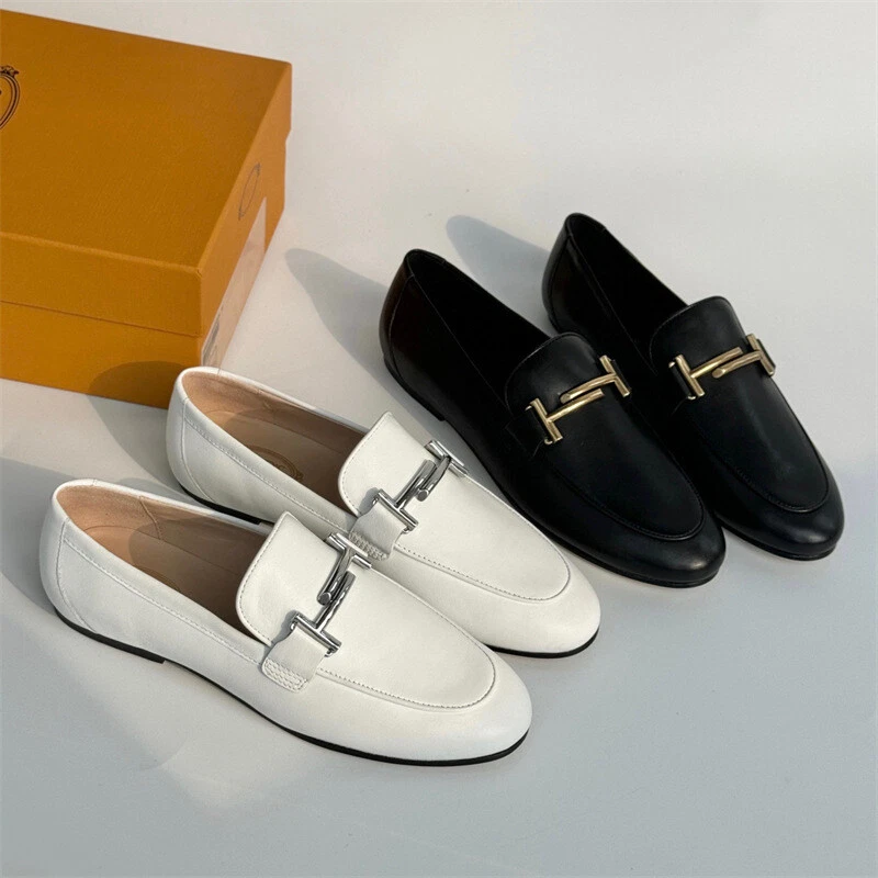 TOD’S Scarpe mocassini Tod's donna fondo piatto pelle morbida un piede