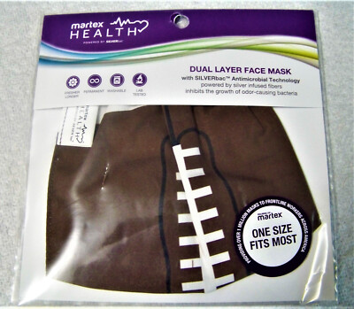 NMIP Martex Adult Face Mask Dual Layer Reversable.  w/SILVERBAC Antimicrobial