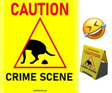 Pet Mini Wet Floor Sign, Dog Accident Steamy Coiler. Useful and Fun Made in USA 