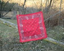 FREE with Purchase  Vintage All Cotton Fast Color Western Red Paisley Bandana