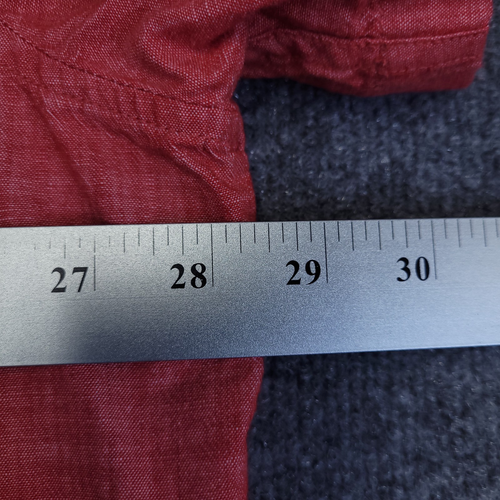 Foundry Shirt Mens XXL 2XL Button Up Short Sleeve Salmon Cotton Dual Pockets - Picture 7 of 7
