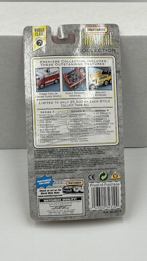 1:64 MATCHBOX PREMIERE COLLECTION JEEP CHEROKEE FIRE CHIEF SERIES 7 - Image 2 of 4