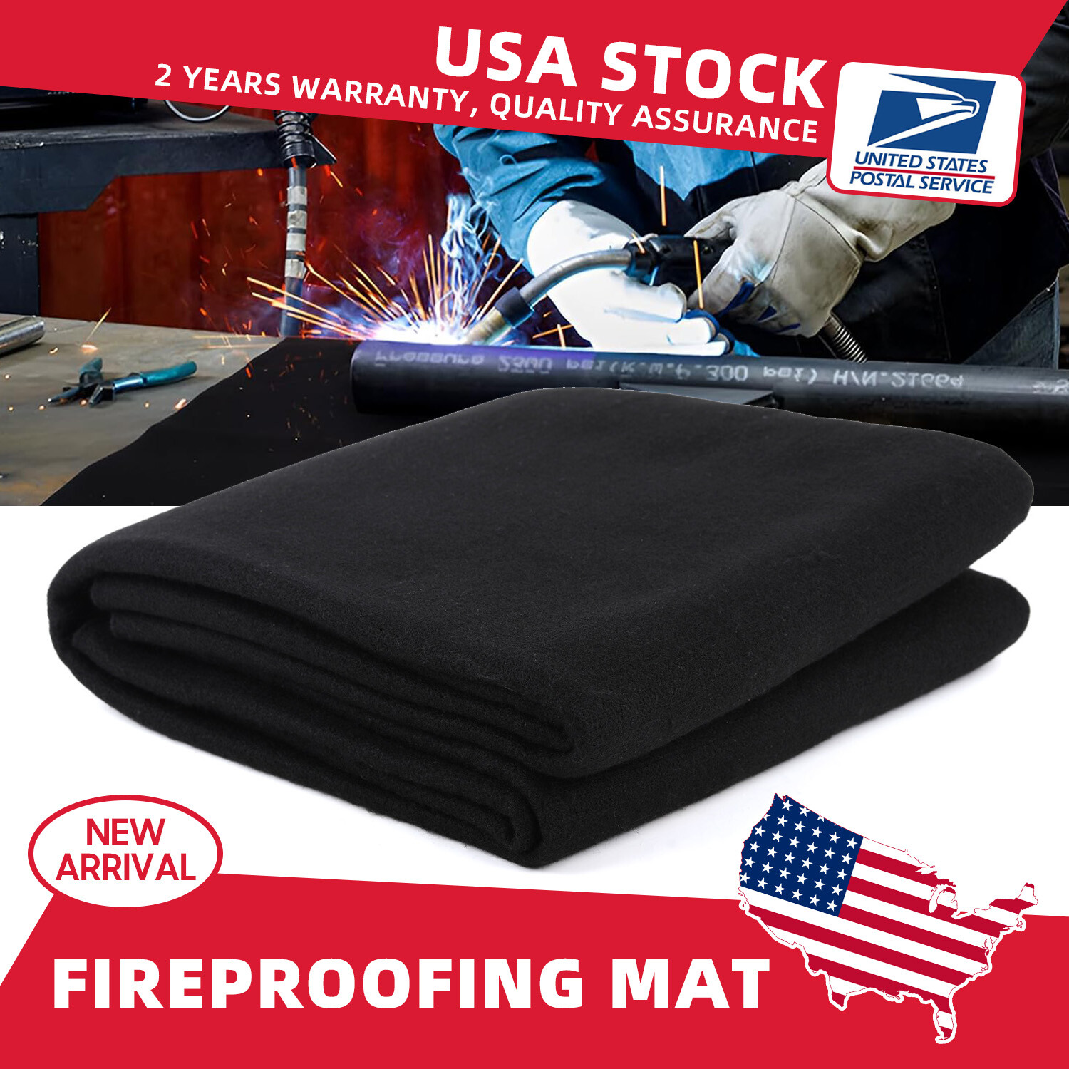 BBQ Fire Pit Mat Fireproof Heat Resistant Pad Deck Patio Outdoor Floor Protector