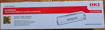 OKI 43979202 Toner Original Noir Pour OKI B430 B440 - Photo 1/4