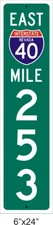 Custom Interstate Mile Marker Route Highway Sign - You specify number and state!